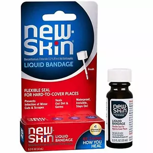 New Skin Liquid Bandage First Aid Antiseptic All In One Protection 0.3oz 12 Pack - Picture 1 of 5