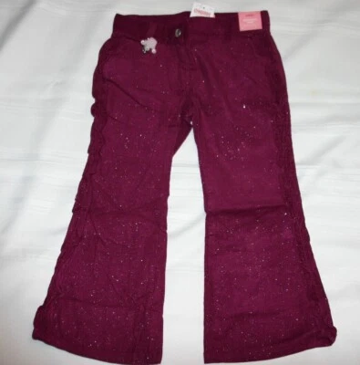 Pantalones de Pana Gymboree PRINCESA DE INVIERNO Color Vino con Brillo Nuevos con Etiquetas 4 Foto 1 de 2