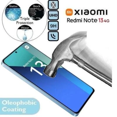 100% Genuine Tempered Glass 9H Screen Protector Fits/For Xiaomi Redmi Note 13 4G - Image 1 of 2