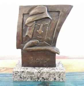 JOSE LUIS CUEVAS BRONZE SCULPTURE "SELF PORTRAIT" SIGNED AND NUMBERED - Picture 1 of 6