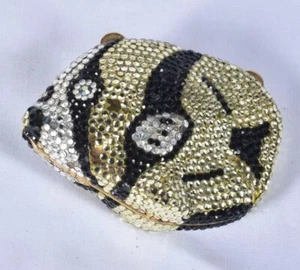 Very Rare Kathrine Baumann Swarovski Crystal Fish Purse Miniaudiere - Picture 1 of 5