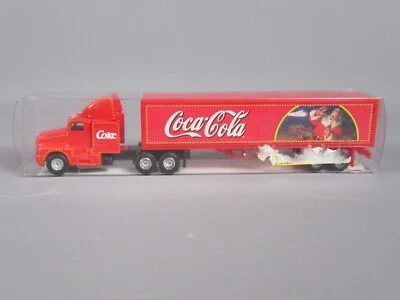 B263 Vintage 1984 Edocar Kenworth T600 Camion Semi Coca Cola Babbo Noël + - Immagine 1 di 4