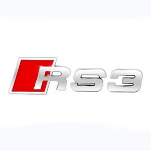 RS3 AUDI LETRAS TRASERAS PARA TAPA MALETERO INSIGNIA EMBLEMA - CROMO PLATA - Imagen 1 de 1