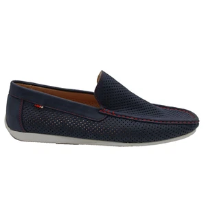 Vintage Phat Classic Mens Size 12 Navy Blue Perforated Loafer Flats - Picture 1 of 8