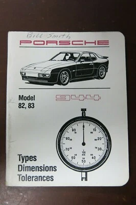 MODELOS PORSCHE 944 82-83 TIPOS Dimensiones Tolerancias #28 Foto 1 de 4