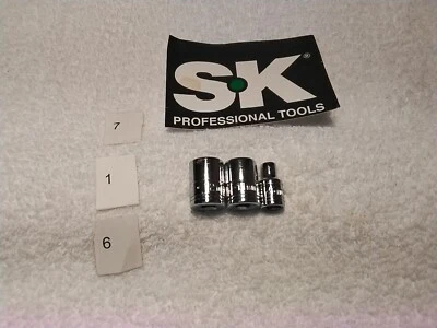1/4" DRIVE SOCKET SET MM 12pt S-K 3PC USA 🇺🇸 - Image 1 of 3