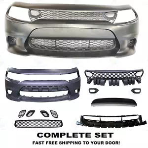 FOR 2015-2023 Dodge Charger SRT-8 SRT Hellcat FRONT BUMPER SET - Picture 1 of 4