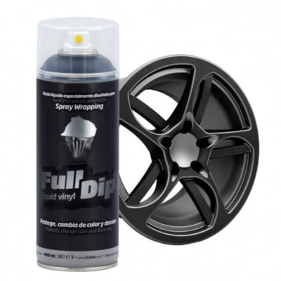 Peinture Vinyle FULL DIP NOIR MAT Spray Plasti FULLDIP covering JANTES Black