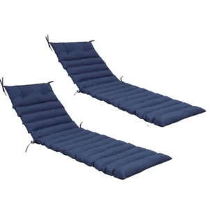 2PCS Outdoor Lounge Chair Cushion Replacement Patio Funiture Seat Cushion Chaise - Picture 1 of 11
