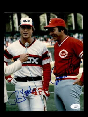 Johnny Bench Ron Kittle JSA Coa Signed 8x10 Photo Autograph - Image 1 of 3
