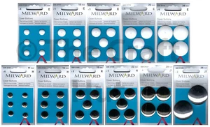Milward Self-Cover Buttons Choice of Colours & Sizes 11mm to 38mm New - Picture 1 of 12