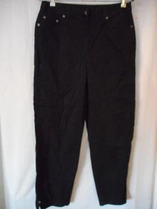 Jeans Talbots taglia 8 elasticizzato leggero nero stile 5 tasche pantalone cropped - Foto 1 di 9