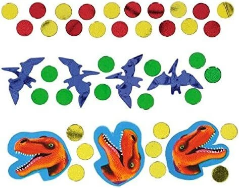 Dinosaurios Prehistóricos Jurásicos Niños Fiesta de Cumpleaños Decoración Confetii Paquete de 3 Foto 1 de 1
