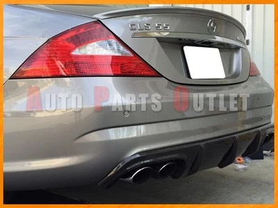 06-10 M-Benz W219 CLS55 CLS63 solo fibra de carbono parachoques trasero adicional difusor labio Foto 1 de 3