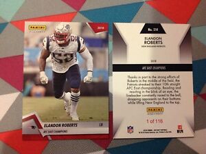 Elandon Roberts Patriots playoffs Red ver 2018 Panini Instant AFC East Champions