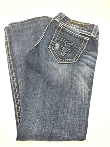 ROCK REVIVAL JODY DARK EFFETTO INVECCHIATO LAVAGGIO JODY BOOT TAGLIO JEANS 29x30 - Foto 1 di 14