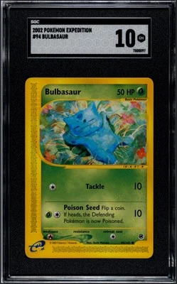 Bulbasaur 94/165 Expedition Base SGC 10 GEM MINT Pokémon Vintage 2002 - Image 1 of 2