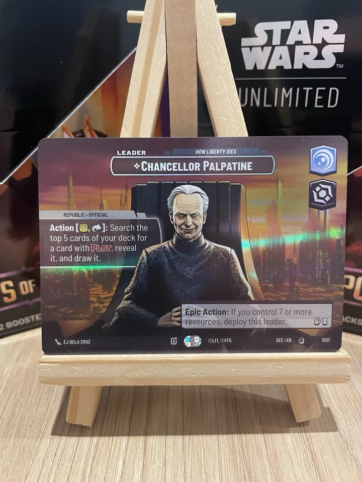 Star Wars Unlimited - Chancellor Palpatine Secrets of Power - Showcase Card 1021 - Image 1 of 2