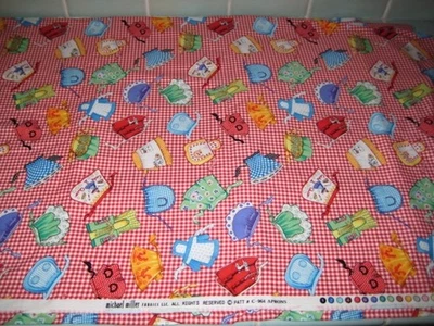 4Yds. Michale Miller Aprons NOS Cotton Quilting Fabric - Image 1 of 4