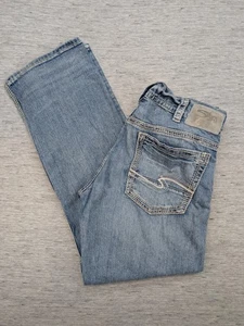 Silver Jeans Co Gordie Jeans Herren 36x34 Relaxed Fit Straight Leg Denim Freizeit - Bild 1 von 12