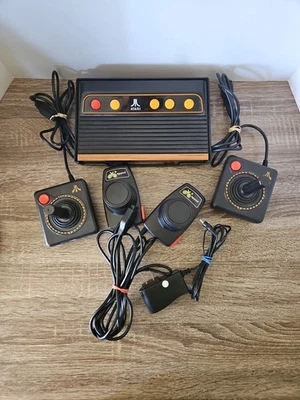 Atari Flashback 8 Gold Deluxe HD Console Wired Controllers - Gold - Image 1 of 4