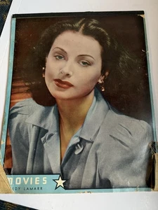 VINTAGE LINED NOTEBOOK WITH HEDY LAMARR COVER, 9" by 5.5", UNUSED! - Picture 1 of 9