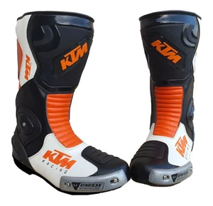KTM Botas de Motocicleta Moto Cuero de Vaca Zapatos de Carreras-4-5-6-7-8-9-10-12-13 - Imagen 1 de 2