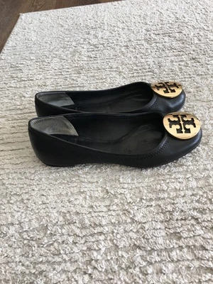 PISOS TORY BURCH REVA CUERO NEGRO TALLA 5,5 M Foto 1 de 4