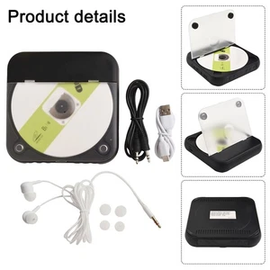 Dust Resistant Compact Portable CD Player With Wireless Connectivity Options - Afbeelding 1 van 25