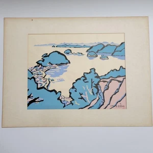 Miyata Saburo Woodblock Print Uwajima Bay Dozaki 173/200 - Picture 1 of 6