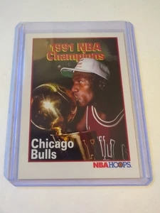 1991-92 Hoops #543 1991 NBA Champions Michael Jordan - Picture 1 of 2