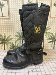 Botas de motocicleta altas de cuero BELSTAFF Trialmaster raras de colección para hombre UK9 US10 EU43 - Imagen 1 de 24