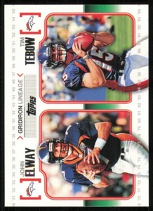 2010 Topps Gridiron Lineage #GLET John Elway/Tim Tebow - Picture 1 of 2