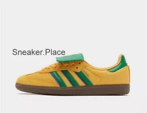 Adidas Originals Samba OG Long Tongue En Amarillo Y Verde Talla UK 7 - Imagen 1 de 9