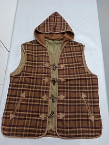 Australian Wool Hoodie Weste Haizahn Knöpfe Wildlederbesatz Größe Medium - Bild 1 von 15