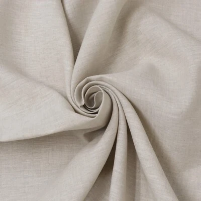 100% Natural off-White Linen Fabric Flax | Upholstery Curtains Blinds Per metre - Image 1 of 3