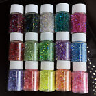 30ml Nail Art Decors Translucent Nail Sequins Long Lasting with Bottle Nail Gems