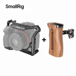 SmallRig Camera Cage with Wooden Side Handle for Sony Alpha 7S III A7S III A7S3 - Picture 1 of 9
