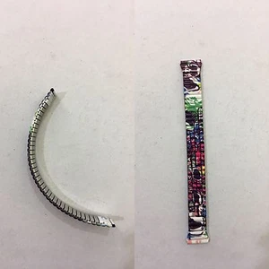 CINTURINO OROLOGIO MOLLA ELASTICO FLESSIBILE "GRAFFITI" ANSA 18 MM - Foto 1 di 1