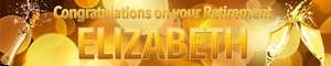 2 X Personalised Retirement Banners Large option - Picture 1 of 1