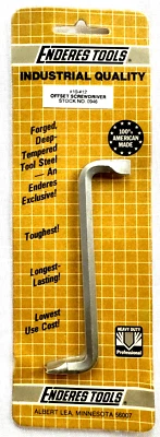 Enderes Tools Offset Screwdriver 4 1/2" 0946 Slotted #10 - #12 USA - Image 1 of 2