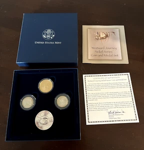 United States Mint Westward Journey Nickel Series 2005 Coin And Medal Set Toned - Picture 1 of 2