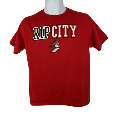 Camiseta Portland Trailblazers Rip City/Jóvenes (XL) Roja NBA 100 % Algodón Foto 1 de 3