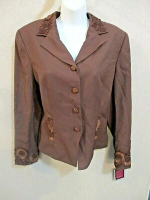 John Meyer Blazer Size 14 Appliqued NWT  Foto 1 de 4