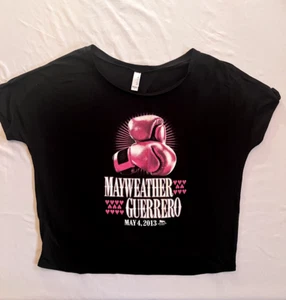 Mayweather vs Guerrero 2013 Boxing Event Ladies Top NEW RARE - Ladies Large - Picture 1 of 2