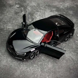 1/18 Audi R8 Coupe 2021 open close diecast car model by Kengfai gloss black - Picture 1 of 8