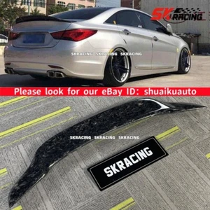 Fits 11-14 Hyundai Sonata Forged Carbon Fiber Duck Style Rear Spoiler Trunk Wing - Picture 1 of 20