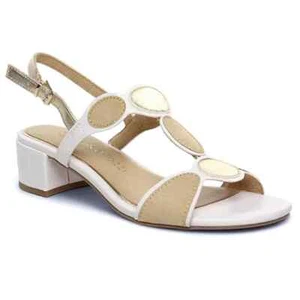 MARCO TOZZI SANDALI CON TACCO BASSO DONNA 28231 BIANCO BEIGE CASUAL DAL 36 AL 40 - Imagen 1 de 7
