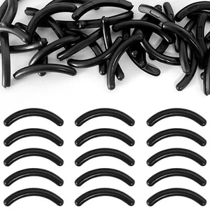 60 PCS Black Silicone Rubber Eyelash Curler Replacement Refill Pads - Picture 1 of 7
