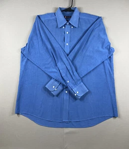 Chaps Shirt Mens 16 1/2 34-35 Large Blue Oxford Button Up Long Sleeve - Picture 1 of 12